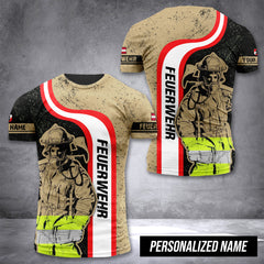 Firefighter Austria customize T-shirt FM