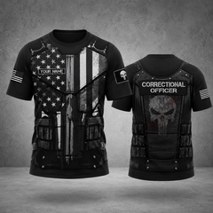 Correctional officer tatical vest customize T-shirt pun