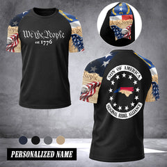 North Carolina we the people T-shirt has raglan sleeves MRI