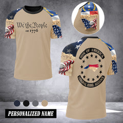 North Carolina we the people T-shirt has raglan sleeves MRI