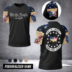 USA we the people T-shirt has raglan sleeves MRI