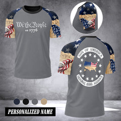 USA we the people T-shirt has raglan sleeves MRI