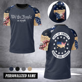 USA we the people T-shirt has raglan sleeves MRI