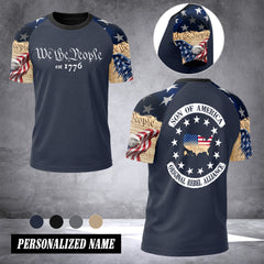 USA we the people T-shirt has raglan sleeves MRI