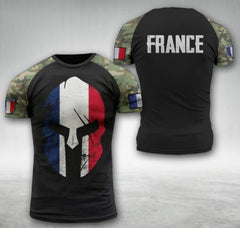France Flag T-shirt Spartan