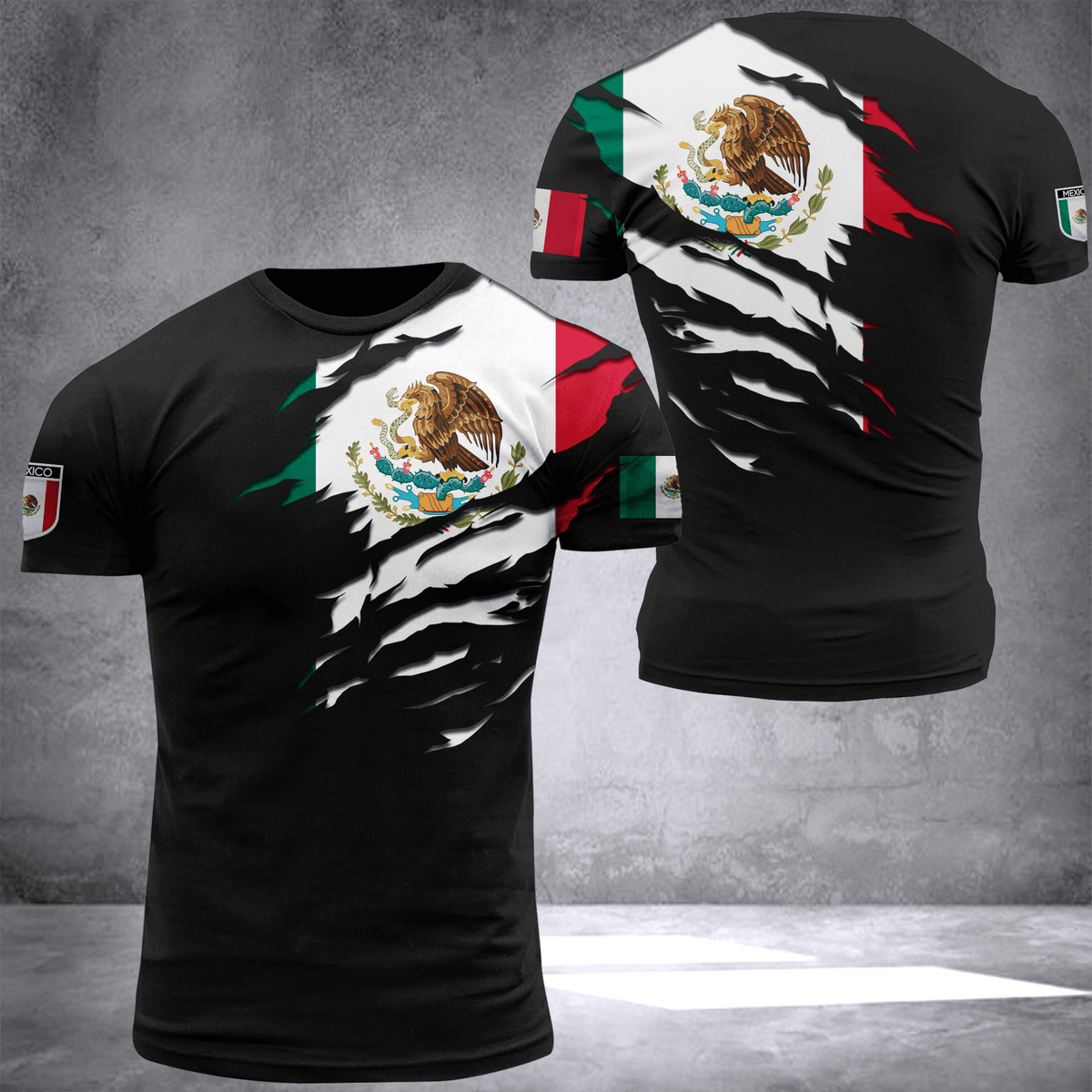 Mexico Mexican Scratch Flag I02 T-shirt