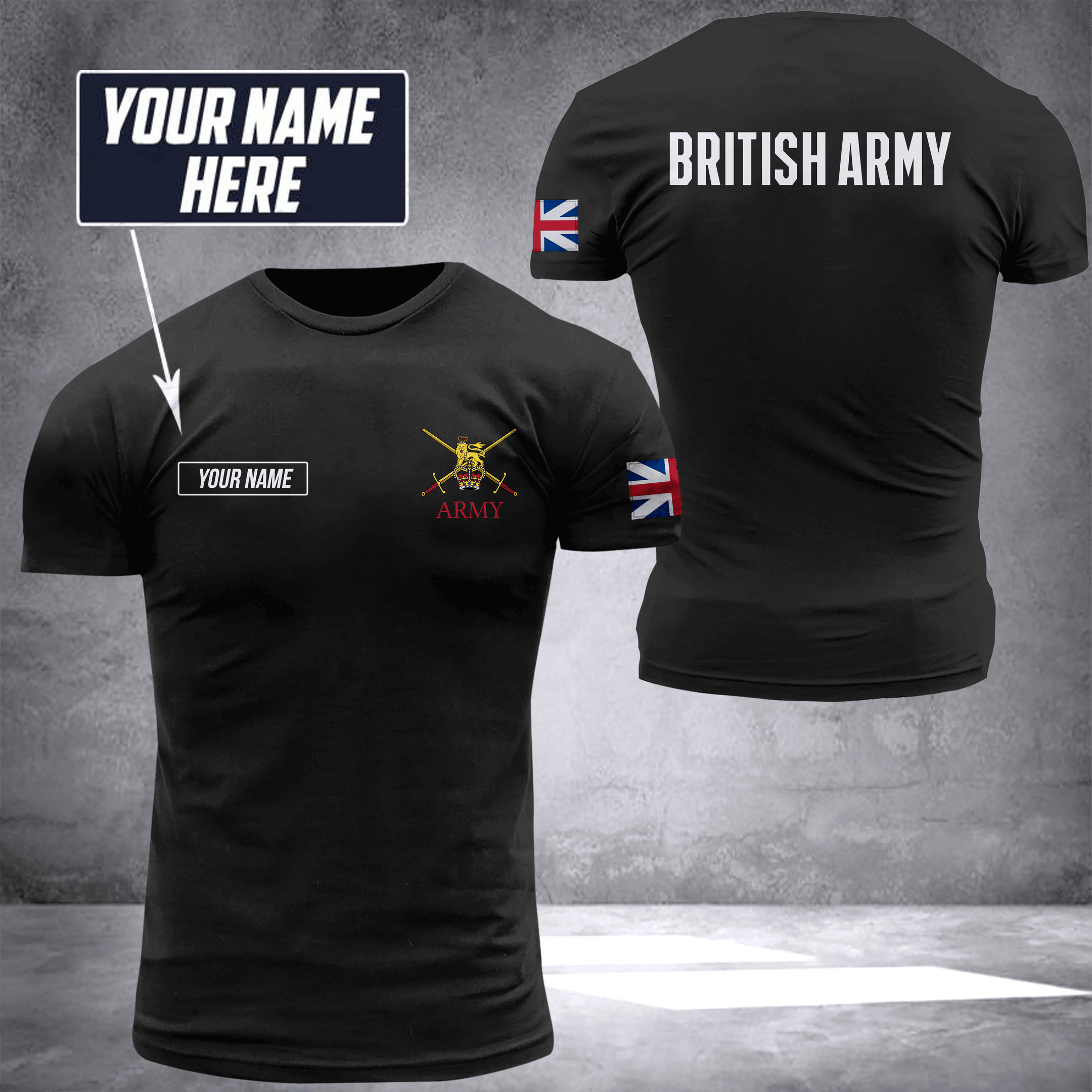 British army camo customize T-shirt
