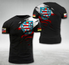 Thuringia Germany National Flag T-shirt I02