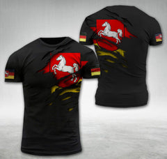 Lower Saxony Germany National Flag T-shirt I02