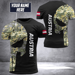 Austria camo pun customize T-shirt