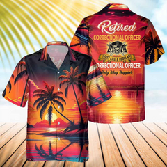 Correctional officer- AOP POCKET HAWAIIAN SHIRT