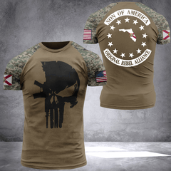 Florida son of america camo National Flag T-shirt