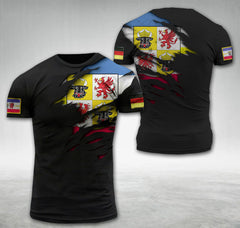 Mecklenburg Vorpommern Germany National Flag T-shirt I02