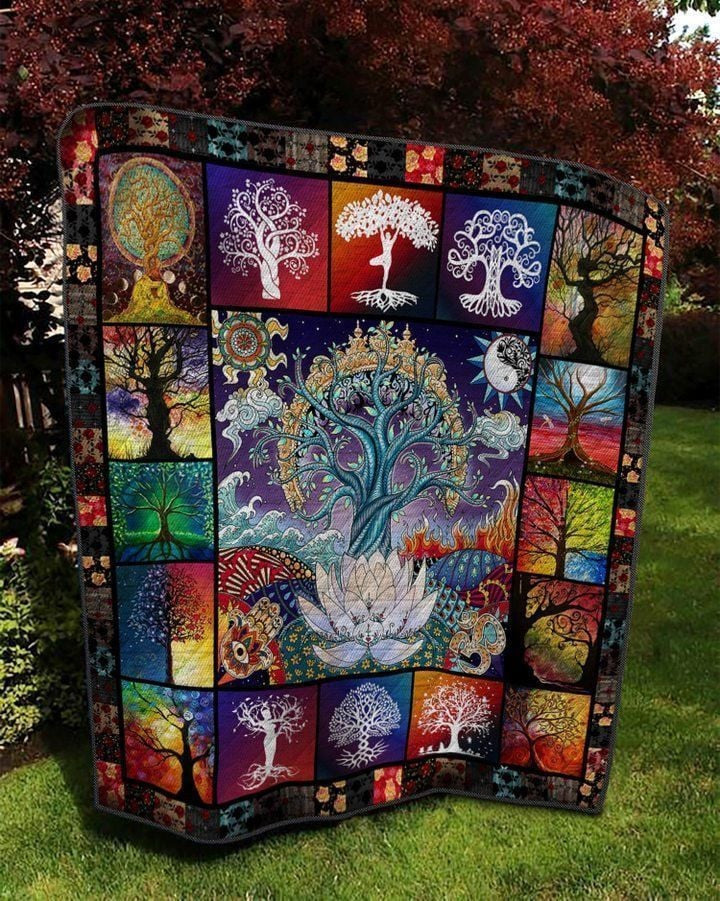 Hippie Peaceful bedding Quilt blankets 3d 013