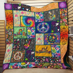 Hippie Peaceful bedding Quilt blankets 3d 014