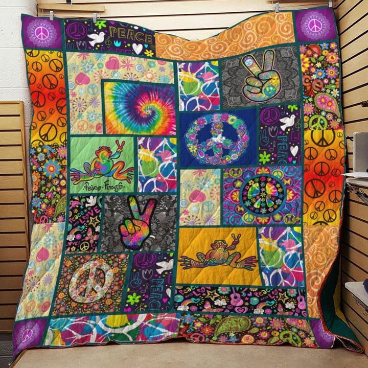 Hippie Peaceful bedding Quilt blankets 3d 017