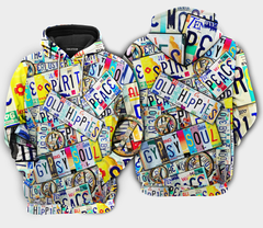 Hippie Spirit Peace hoodie 3d printed