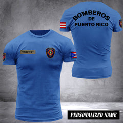 Firefighter Puerto Rico customize T-shirt 2453