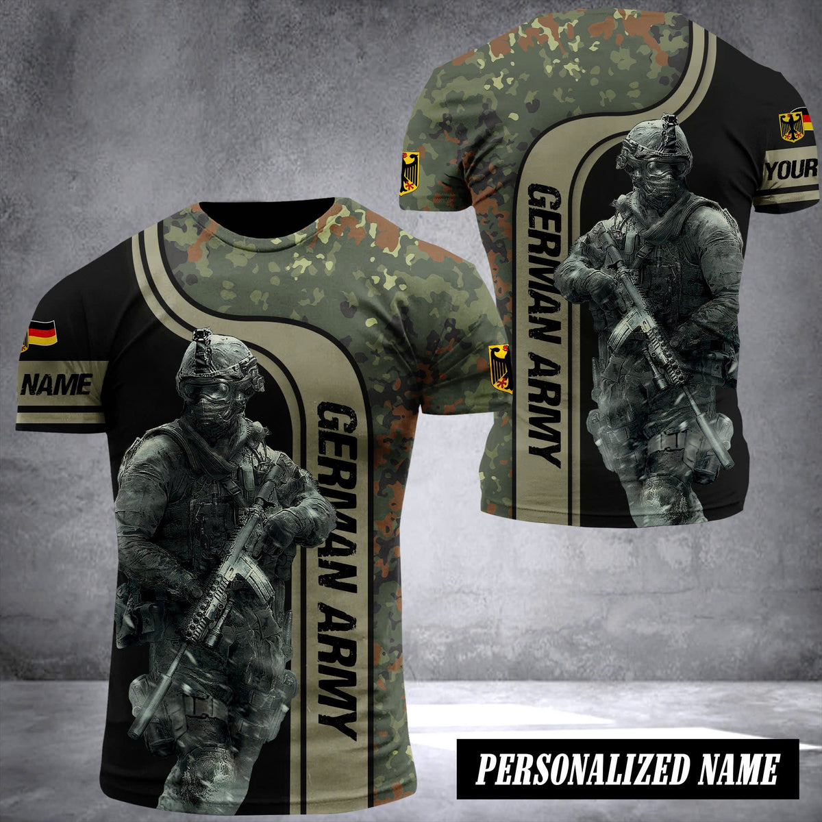 German soldier camo customize T-shirt