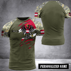 Austria soldier camo customize T-shirt 2