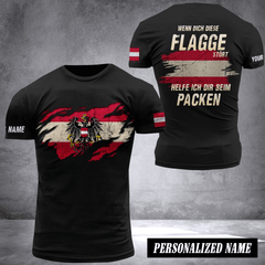 Austria flag custom T-shirt 2509