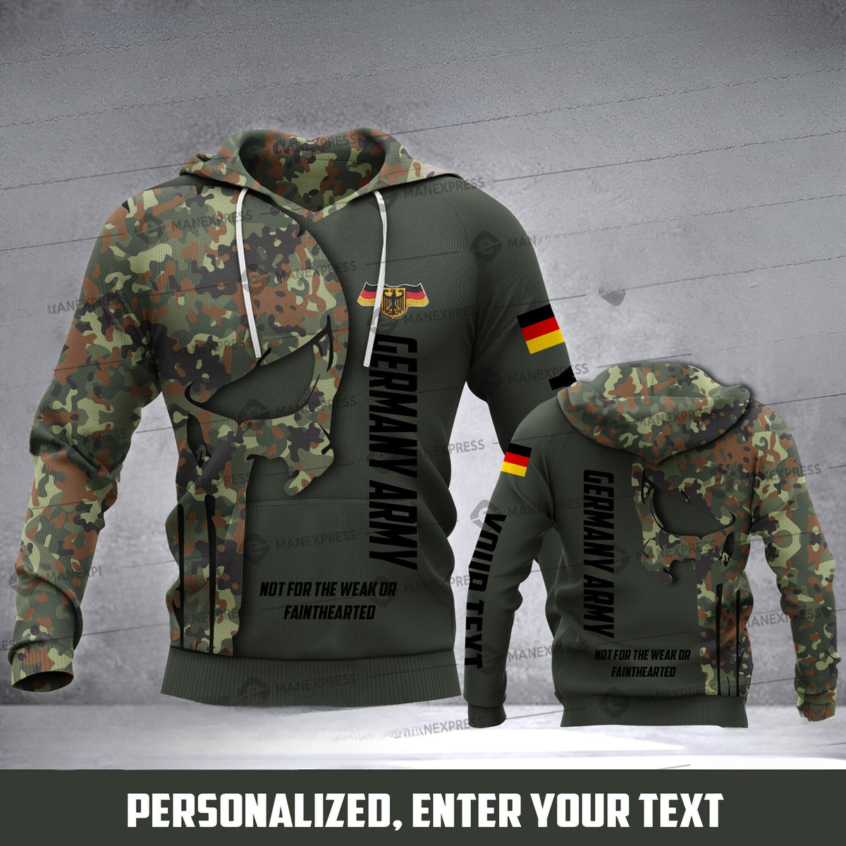 Germany soldier HOODIE hoodie customize 3d printed camopun
