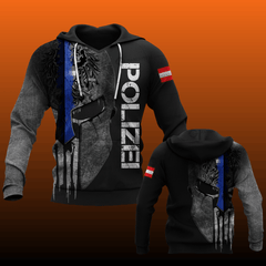 Polizei Austria Blue Line customize hoodie 245