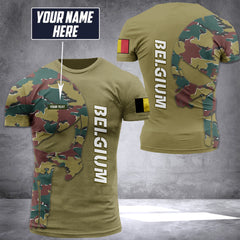 Belgium camo pun customize T-shirt 2452