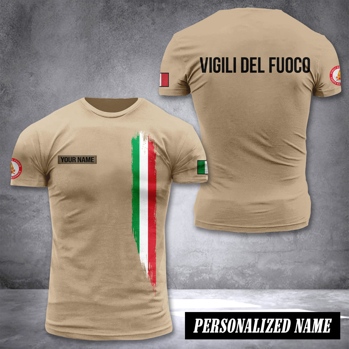 Firefighter Italy customize T-shirt 2452