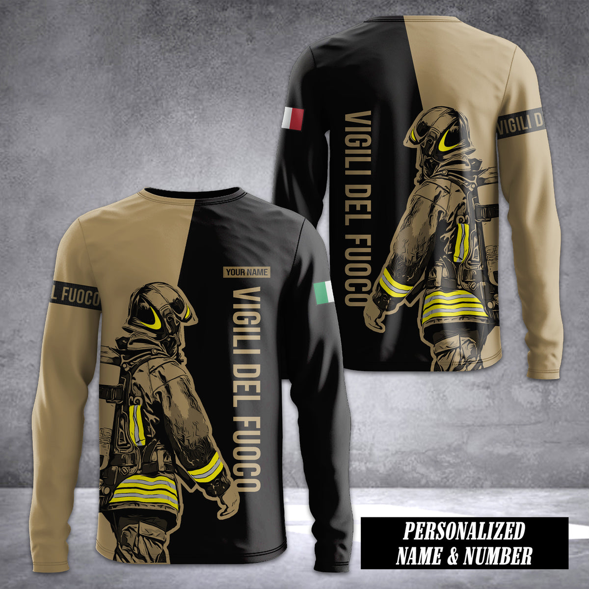 Firefighter Italy Sleeve T-shirt 245