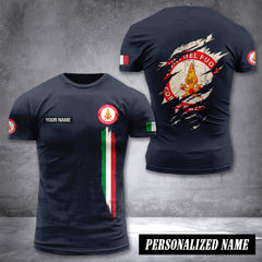 Firefighter Italy customize T-shirt back