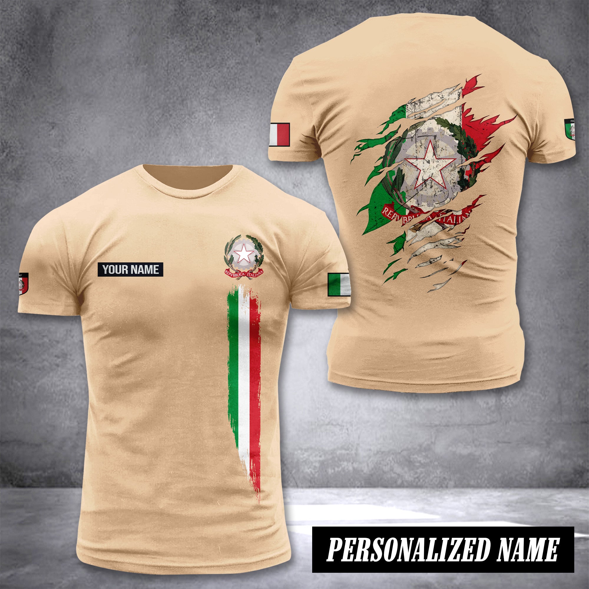 Italy customize T-shirt back