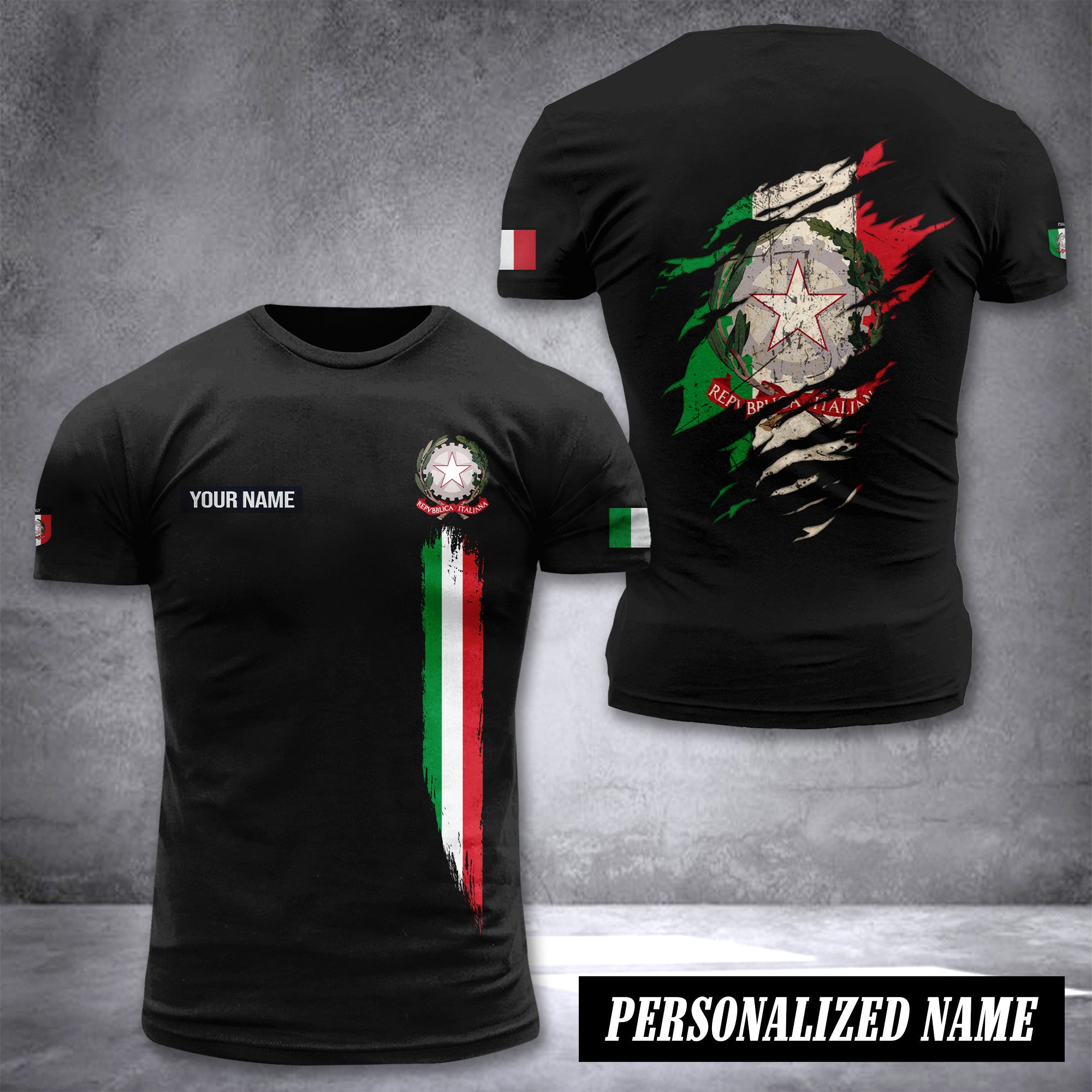 Italy customize T-shirt back