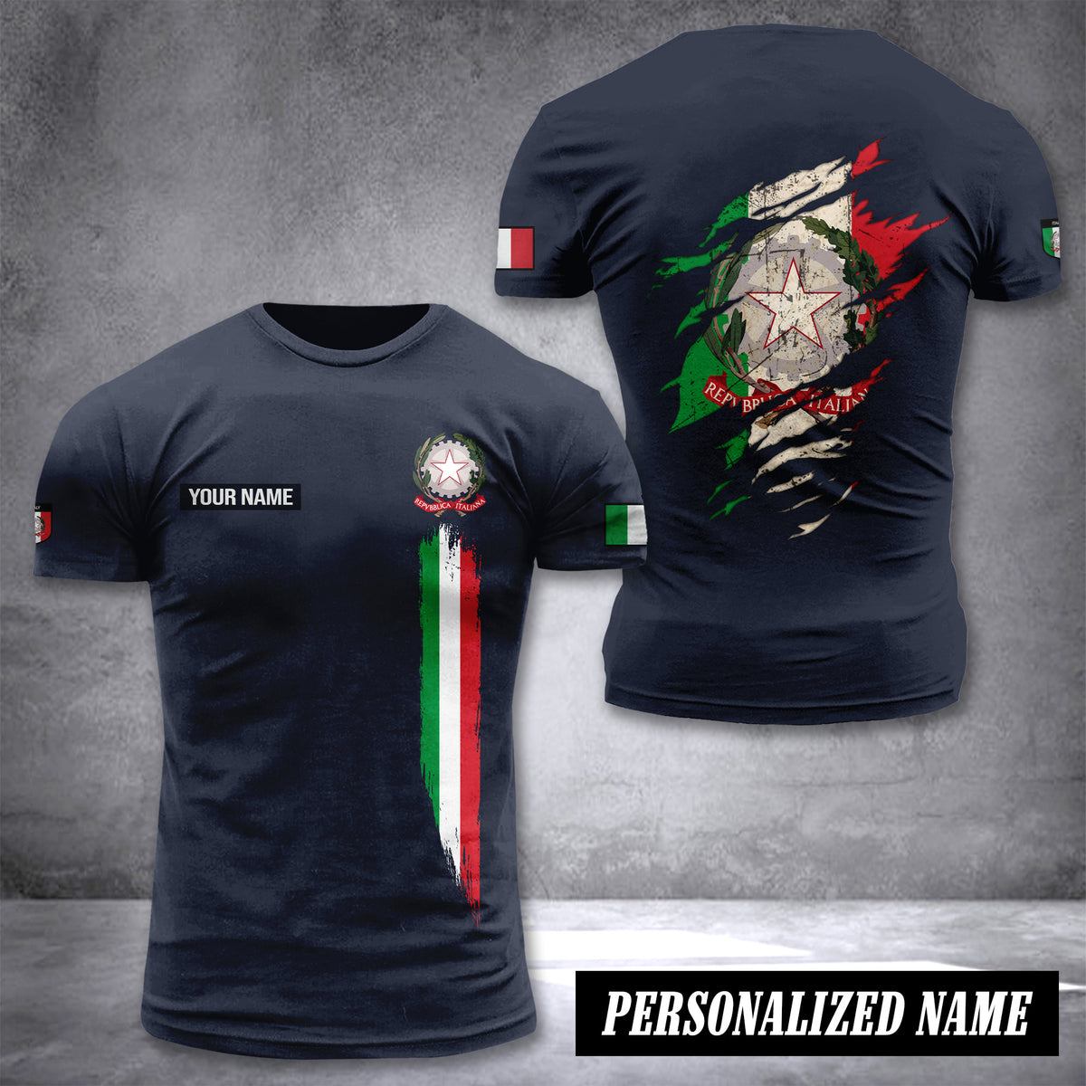 Italy customize T-shirt back