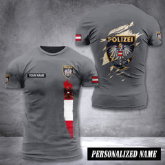 Polizei Austria customize T-shirt back
