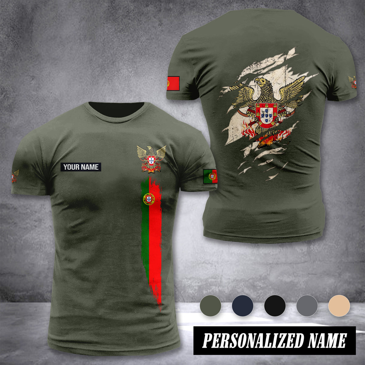 Firefighter Portugal customize T-shirt back
