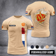 Firefighter Netherland customize T-shirt back