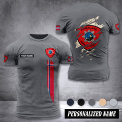 Firefighter Norway customize T-shirt back