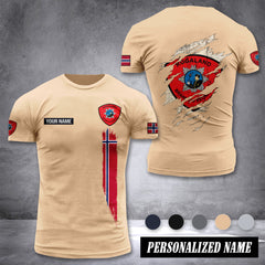Firefighter Norway customize T-shirt back