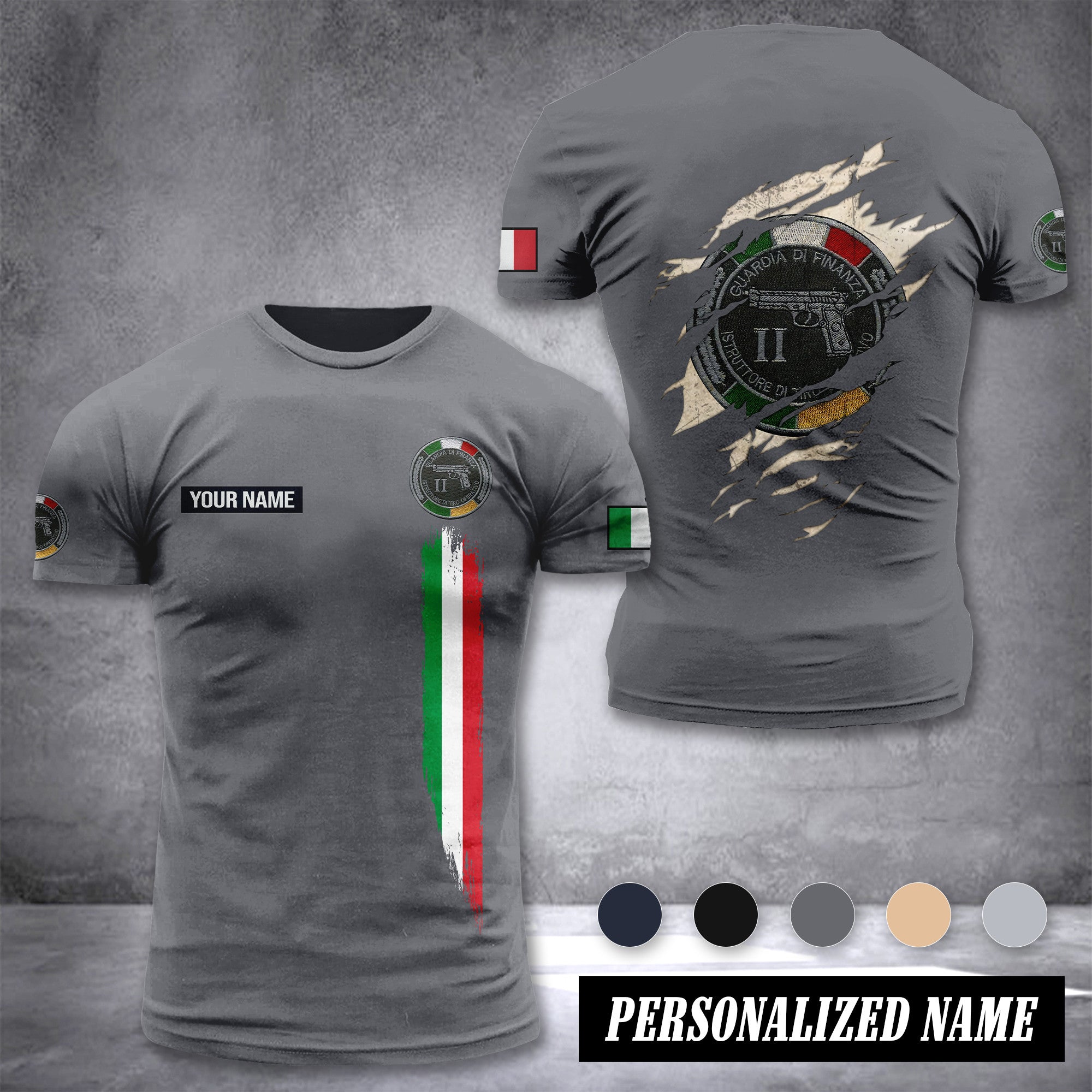 Guardia di Finanza customize T-shirt back