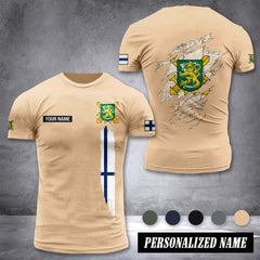 Soldier Finland customize T-shirt back army