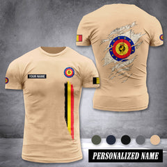 Soldier Belgium customize T-shirt back army