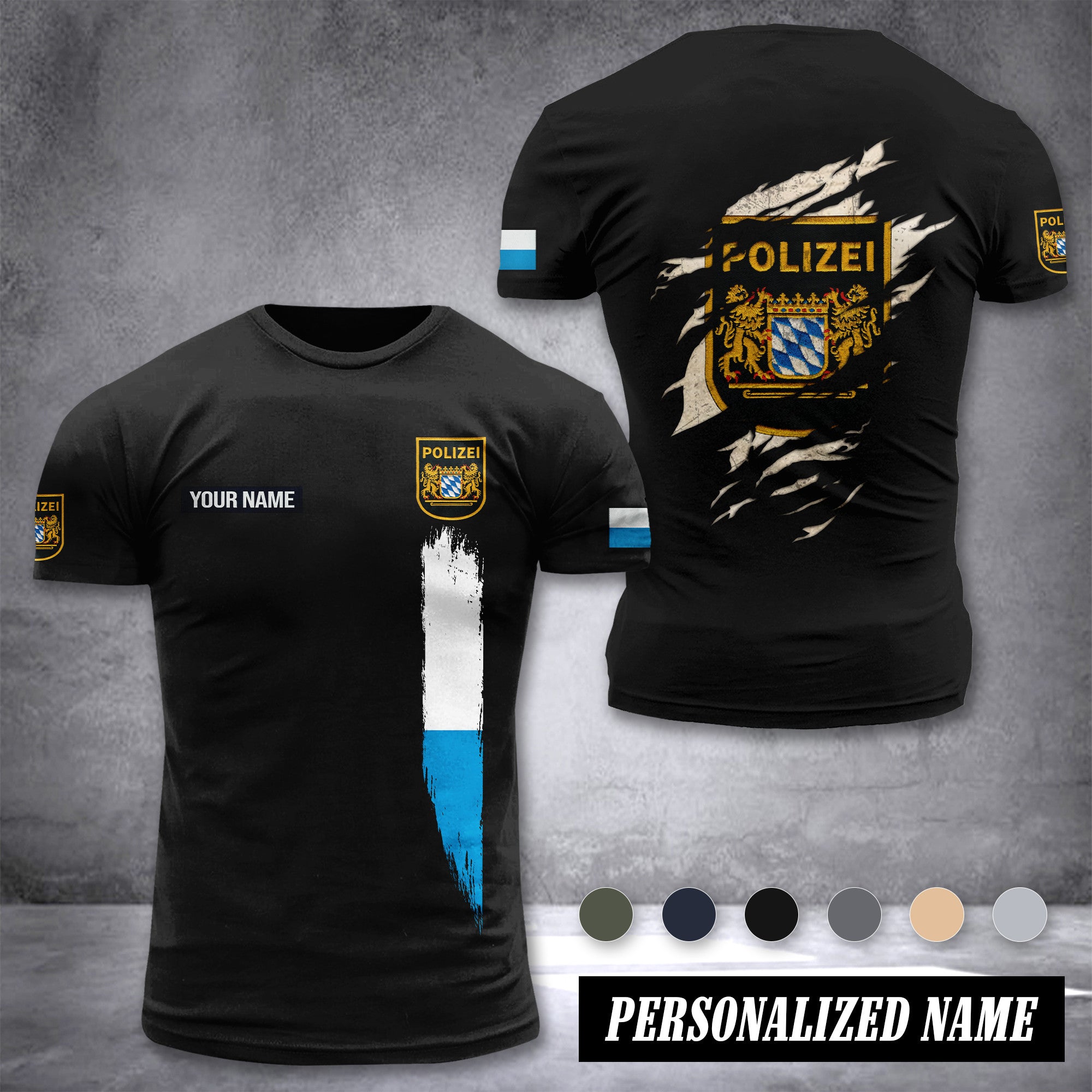 Polizei Bavaria customize T-shirt back