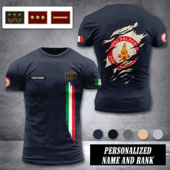 Firefighter Italy customize ranking T-shirt back