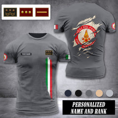 Firefighter Italy customize ranking T-shirt back