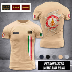 Firefighter Italy customize ranking T-shirt back