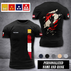 Firefighter Austria customize rank T-shirt