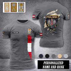 Polizei Austria customize rank T-shirt