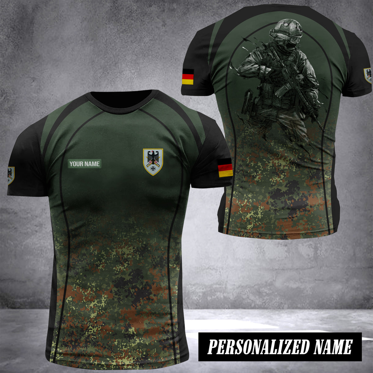 Germany army customize T-shirt camou