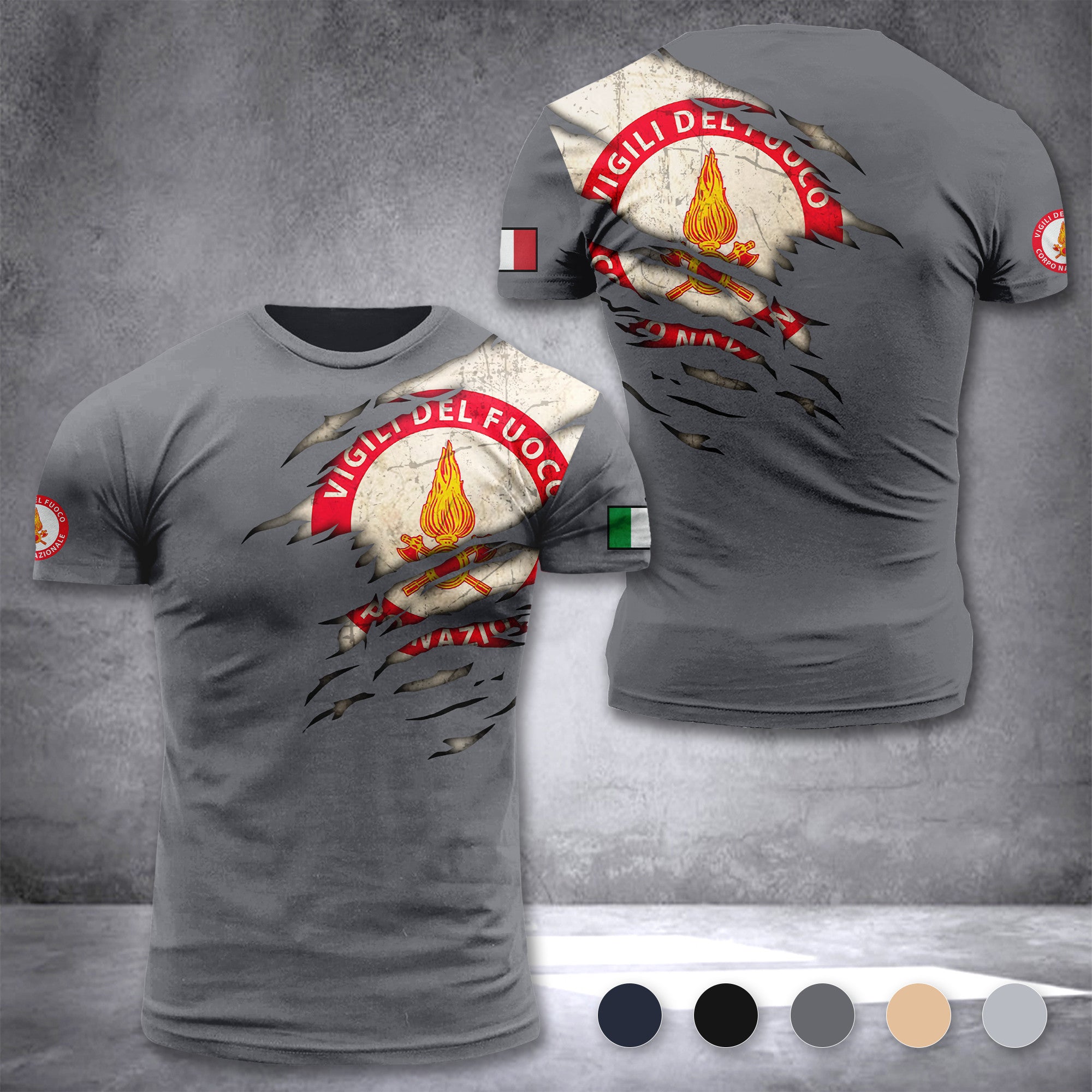 Firefighter Italy customize ranking T-shirt 58